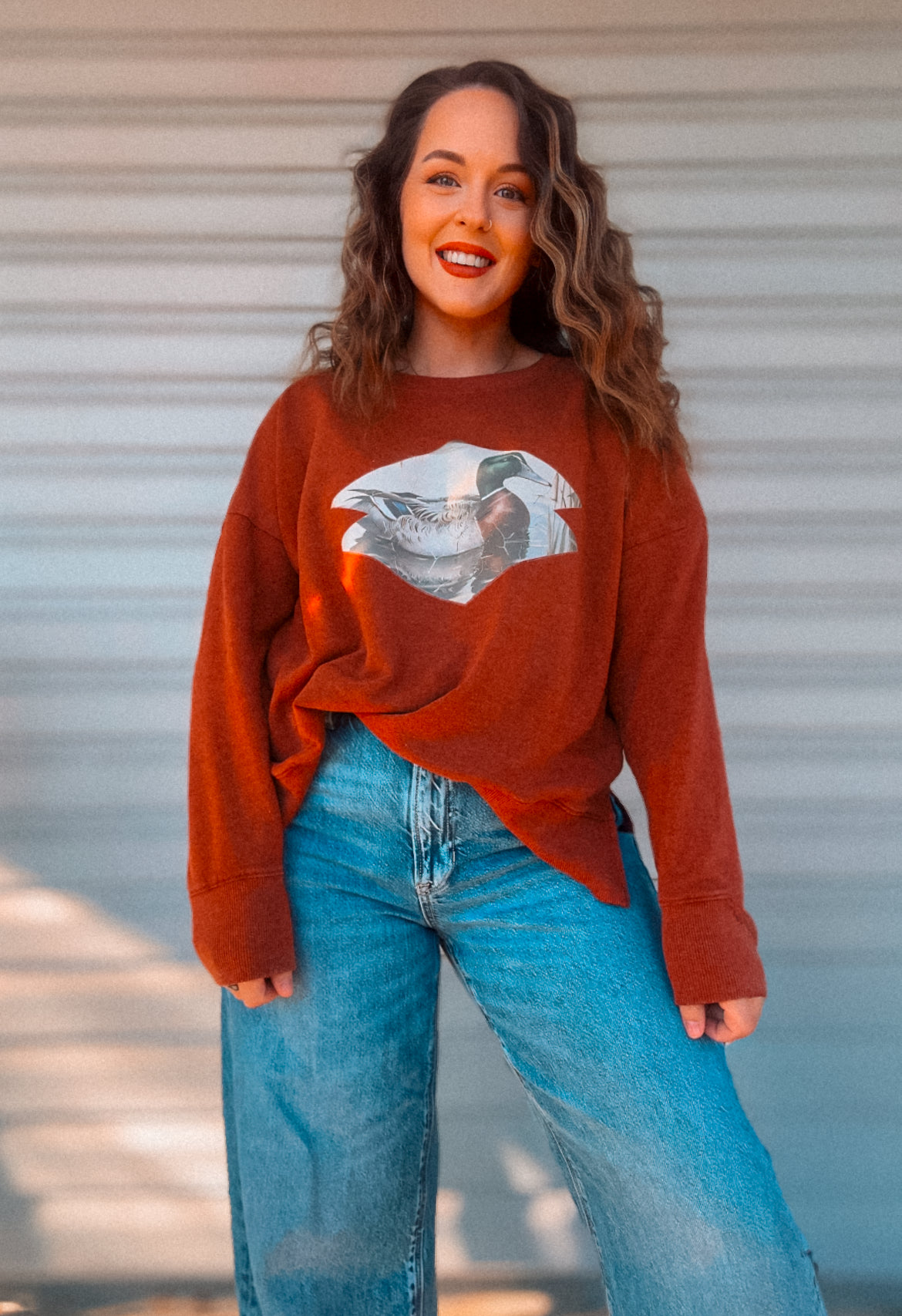 Distressed Vintage Mallard PNG