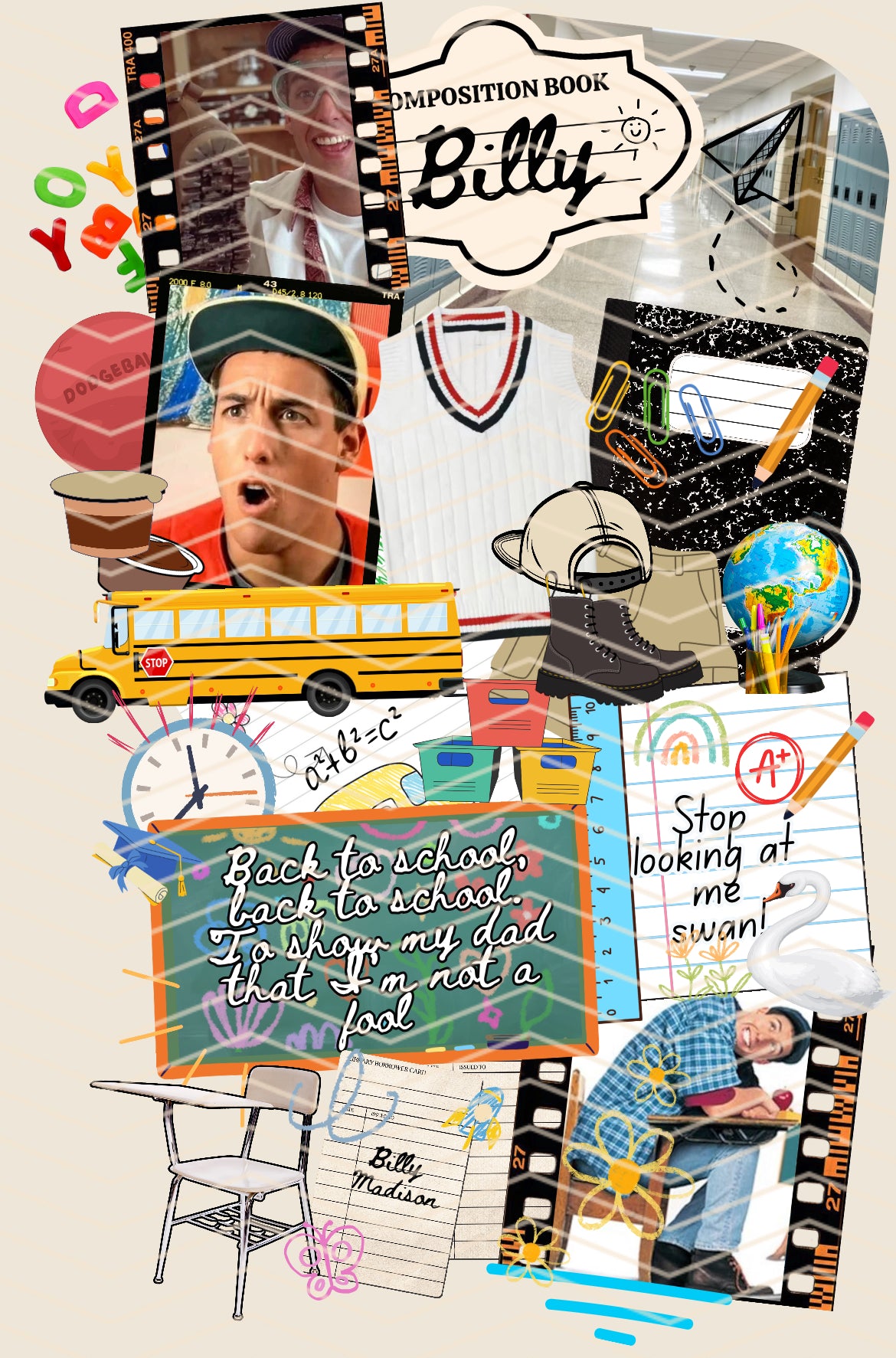 Billy Madison Collage PNG