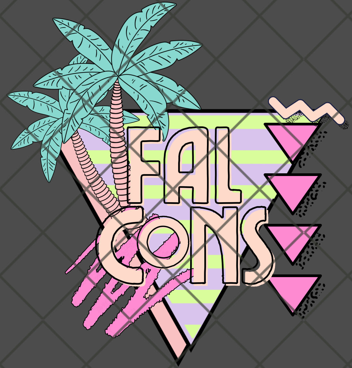 Retro palm Falcons