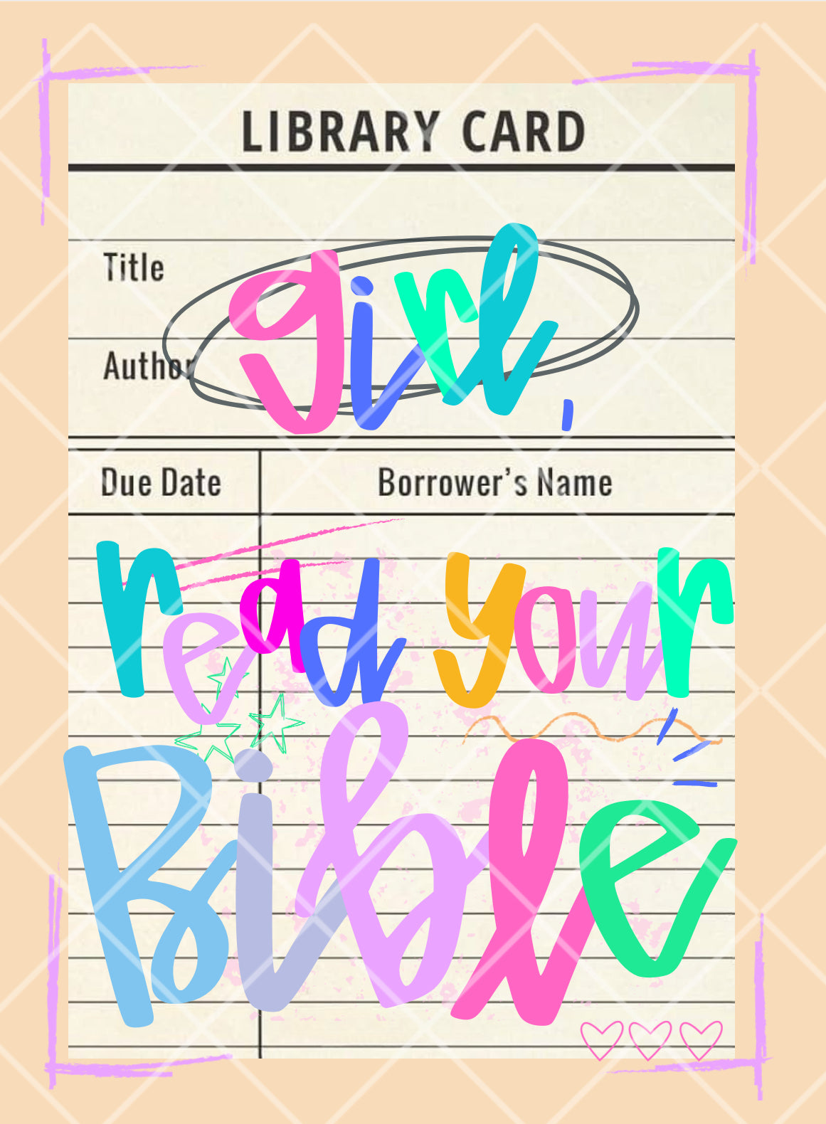 Girl read your Bible PNG