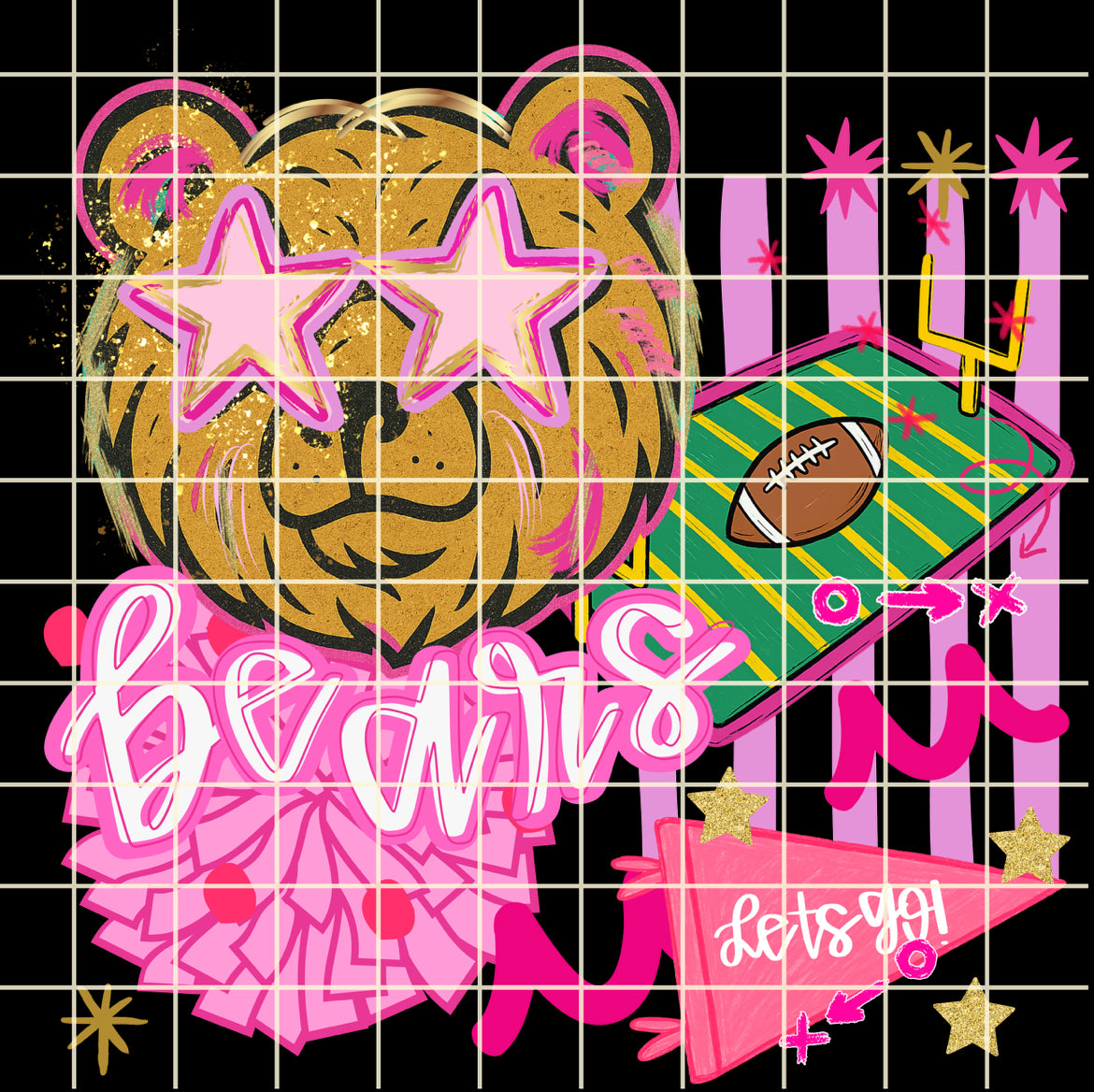 Pink preppy bears