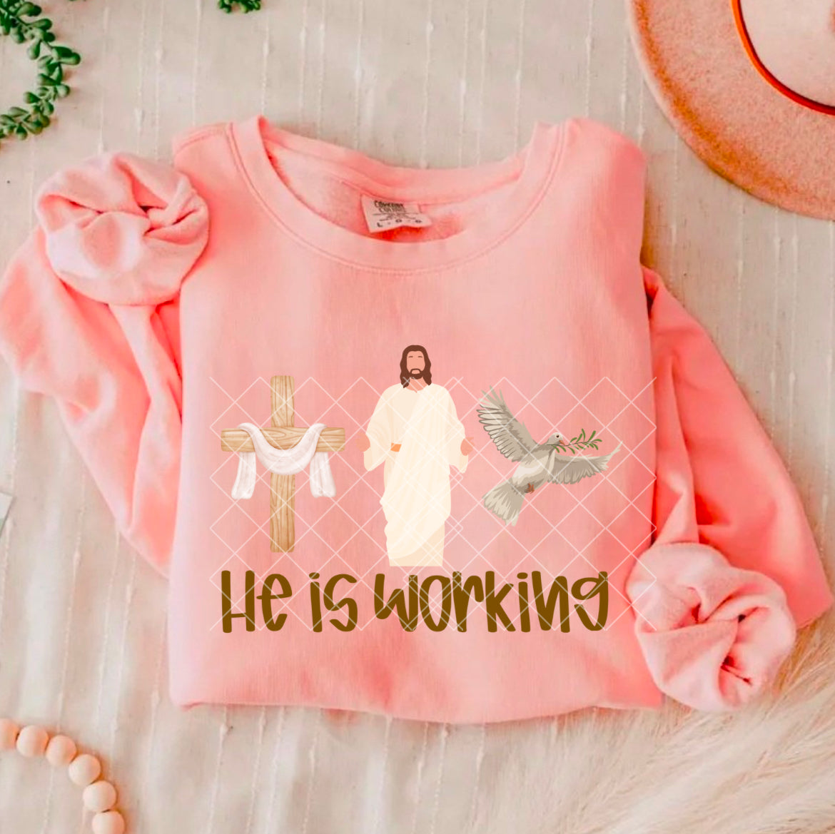 He is working PNG watercolor
