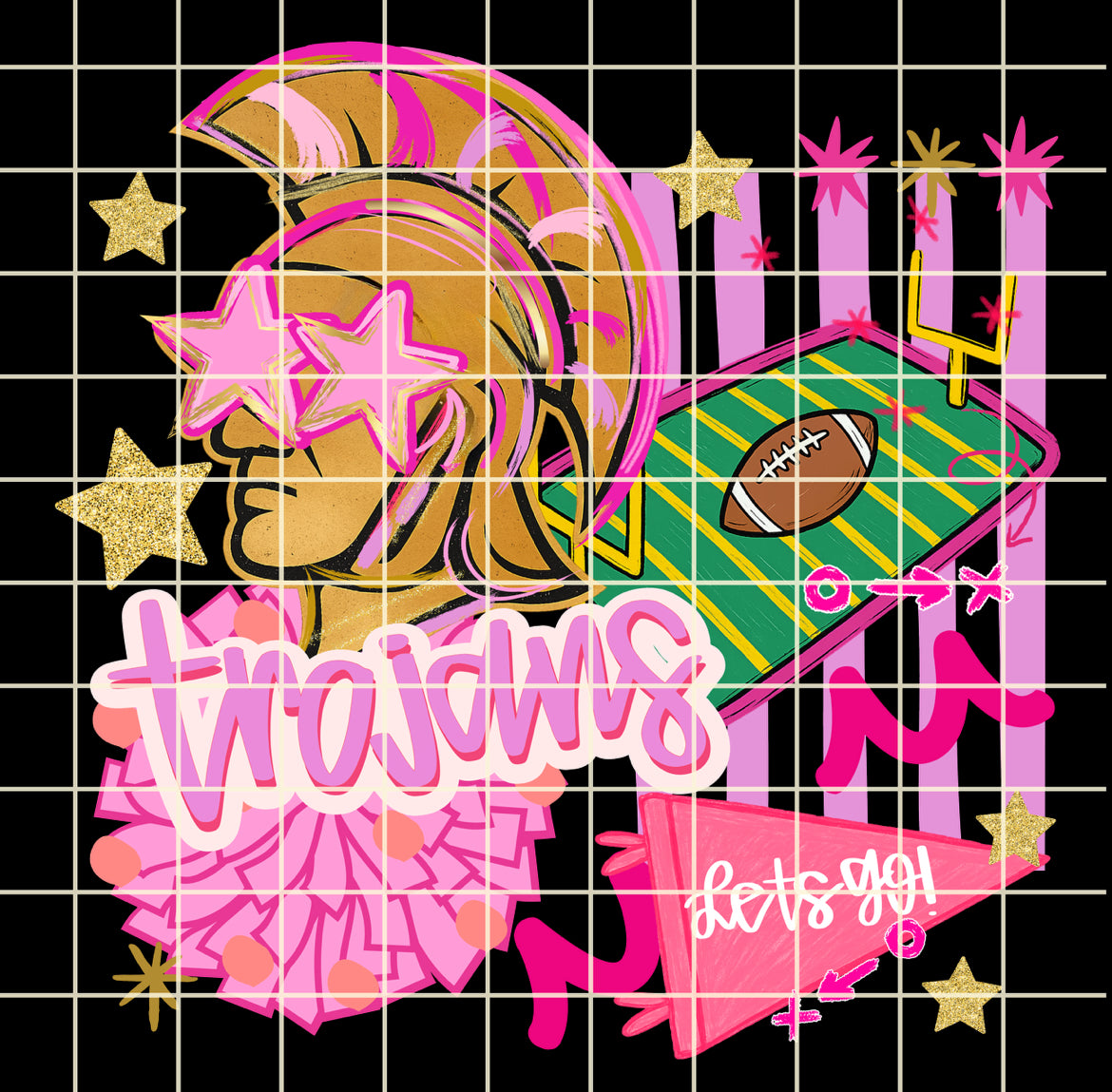 Pink preppy Trojans