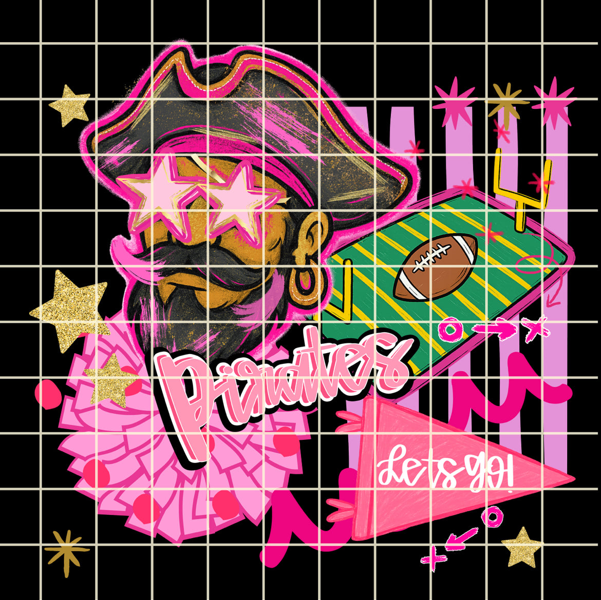 Pink preppy pirates