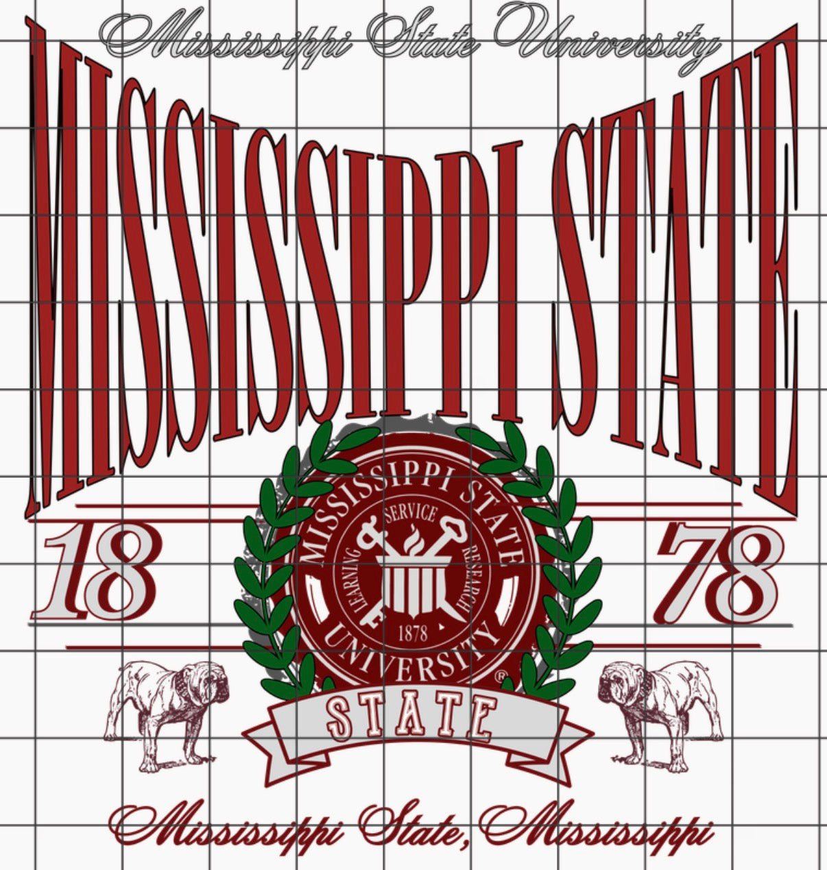 M S U Vintage PNG