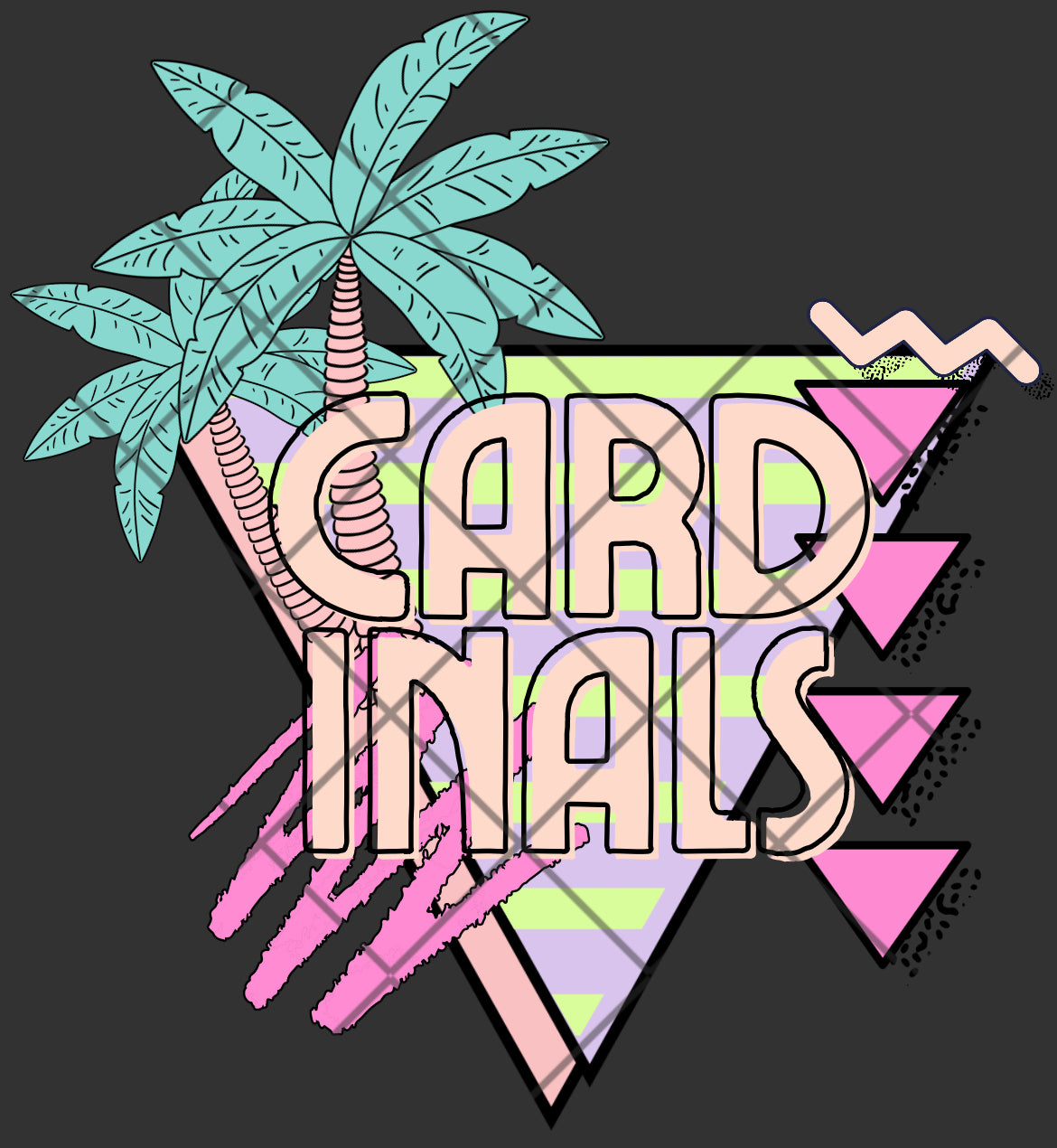 Retro Palm Cardinals