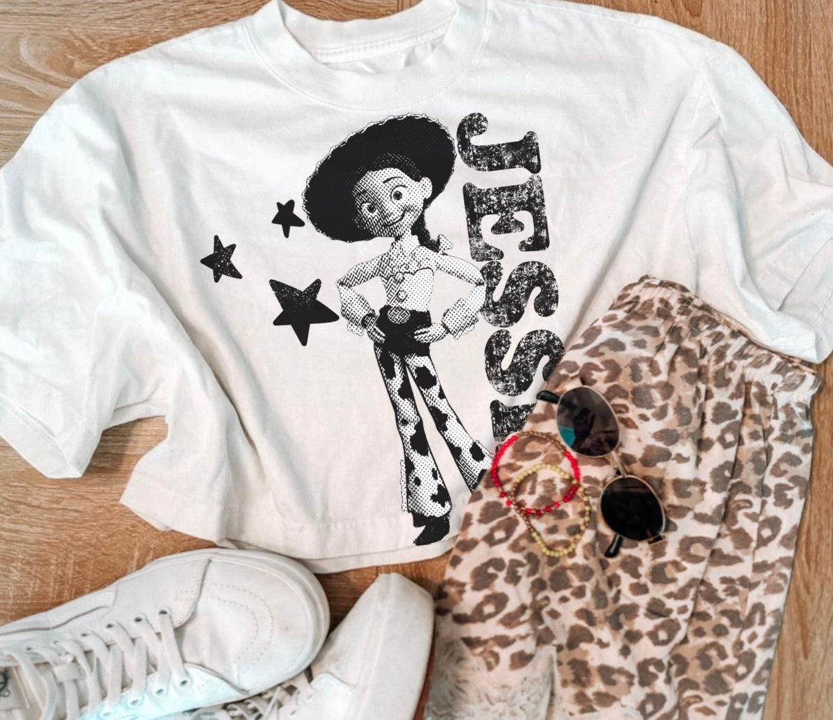TWO halftone print JESSIE (includes white print and black print PNGs)