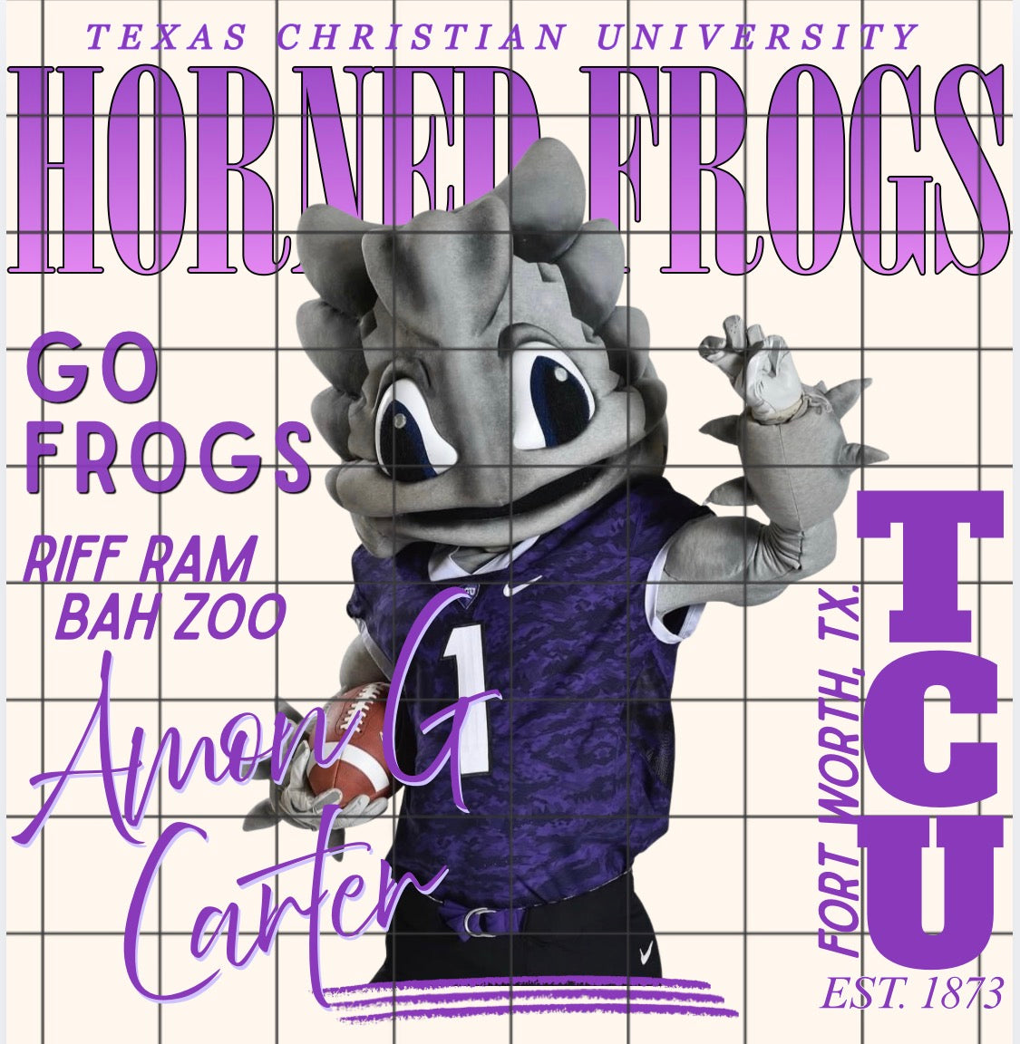 Horned frogs color pop