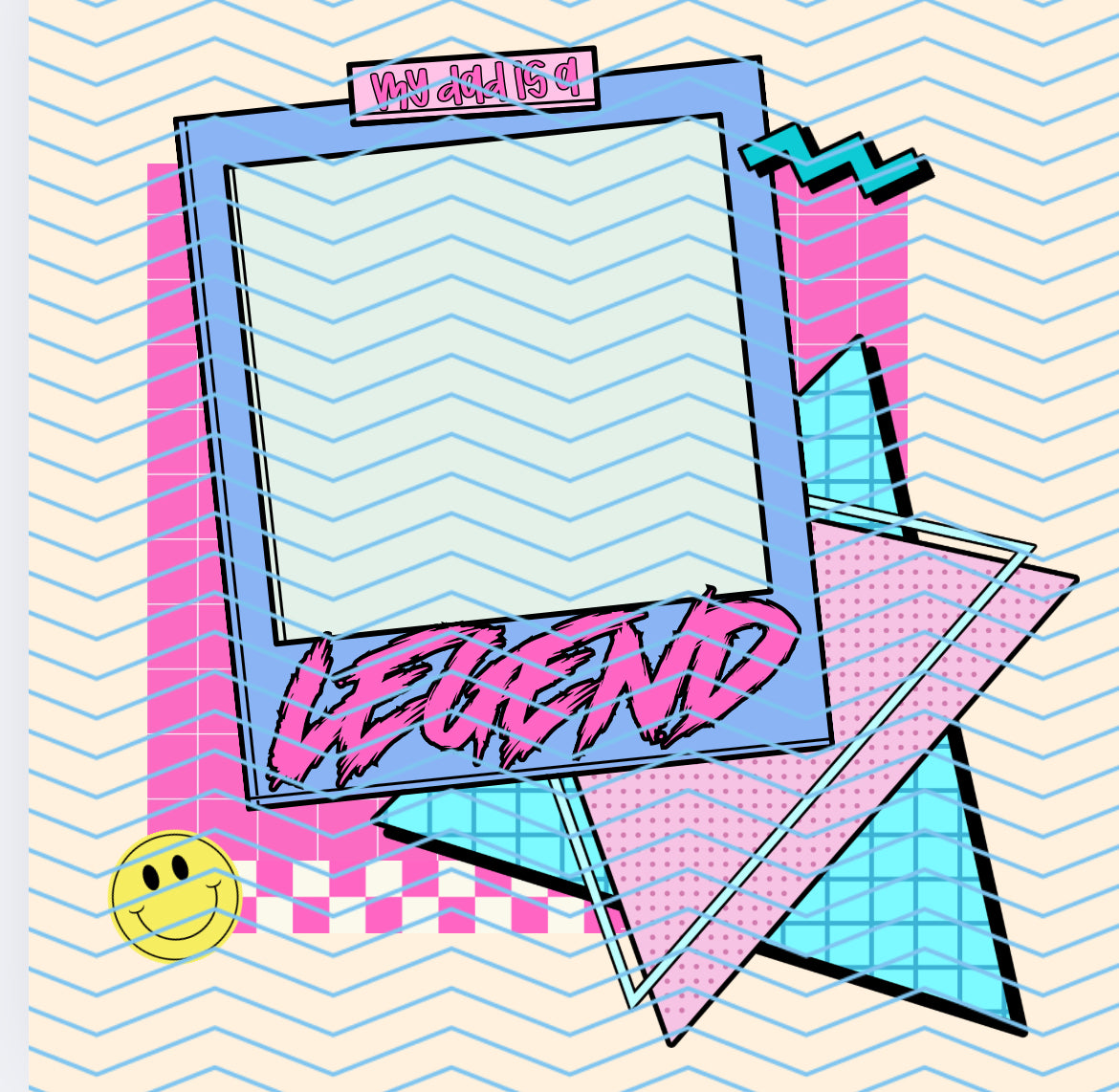 Legend chest print and back print PNG (plain preppy)