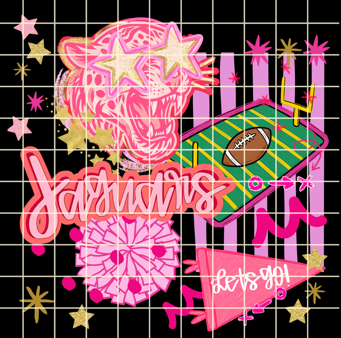 Pink preppy jaguars