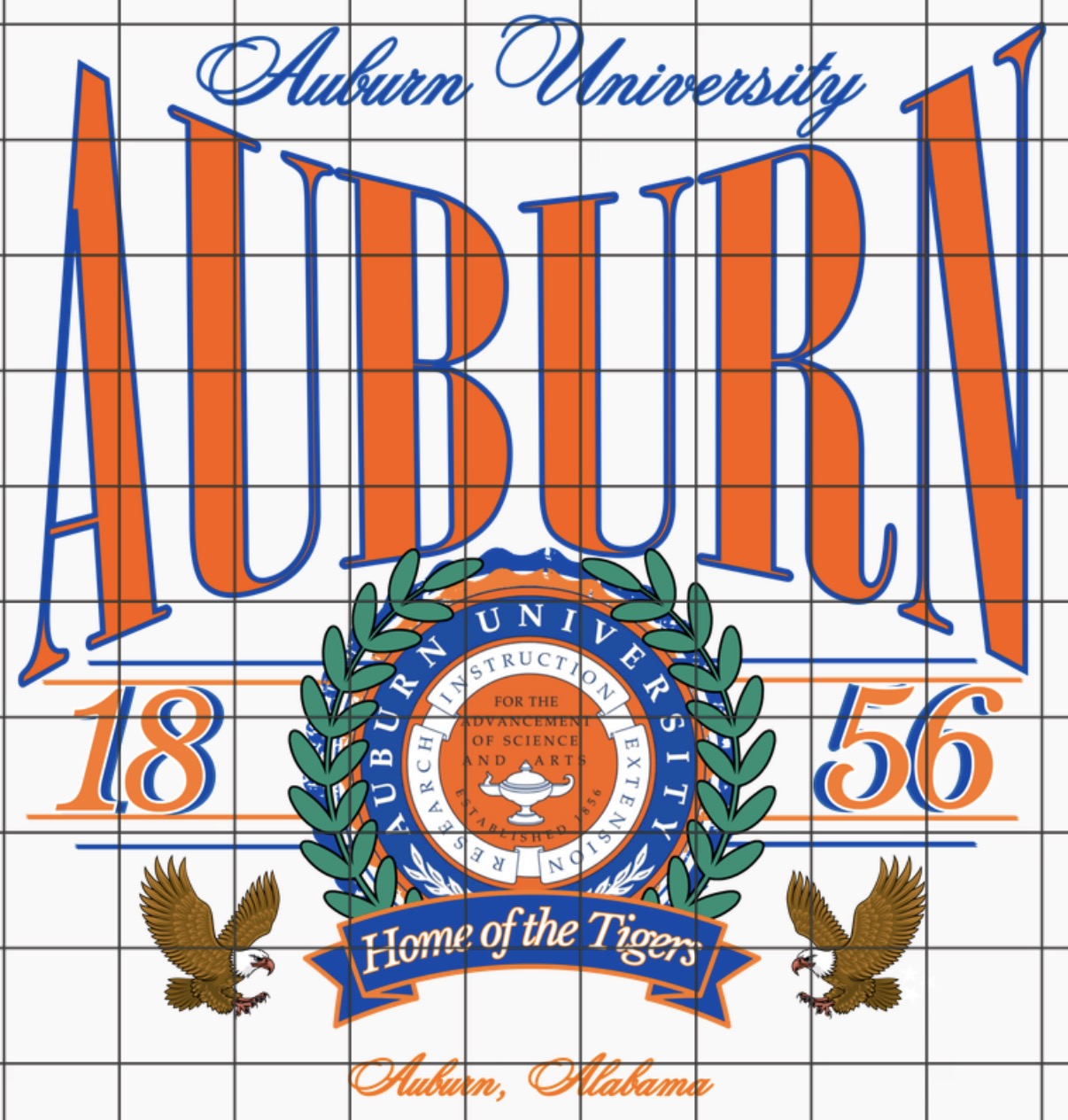 A U Vintage PNG