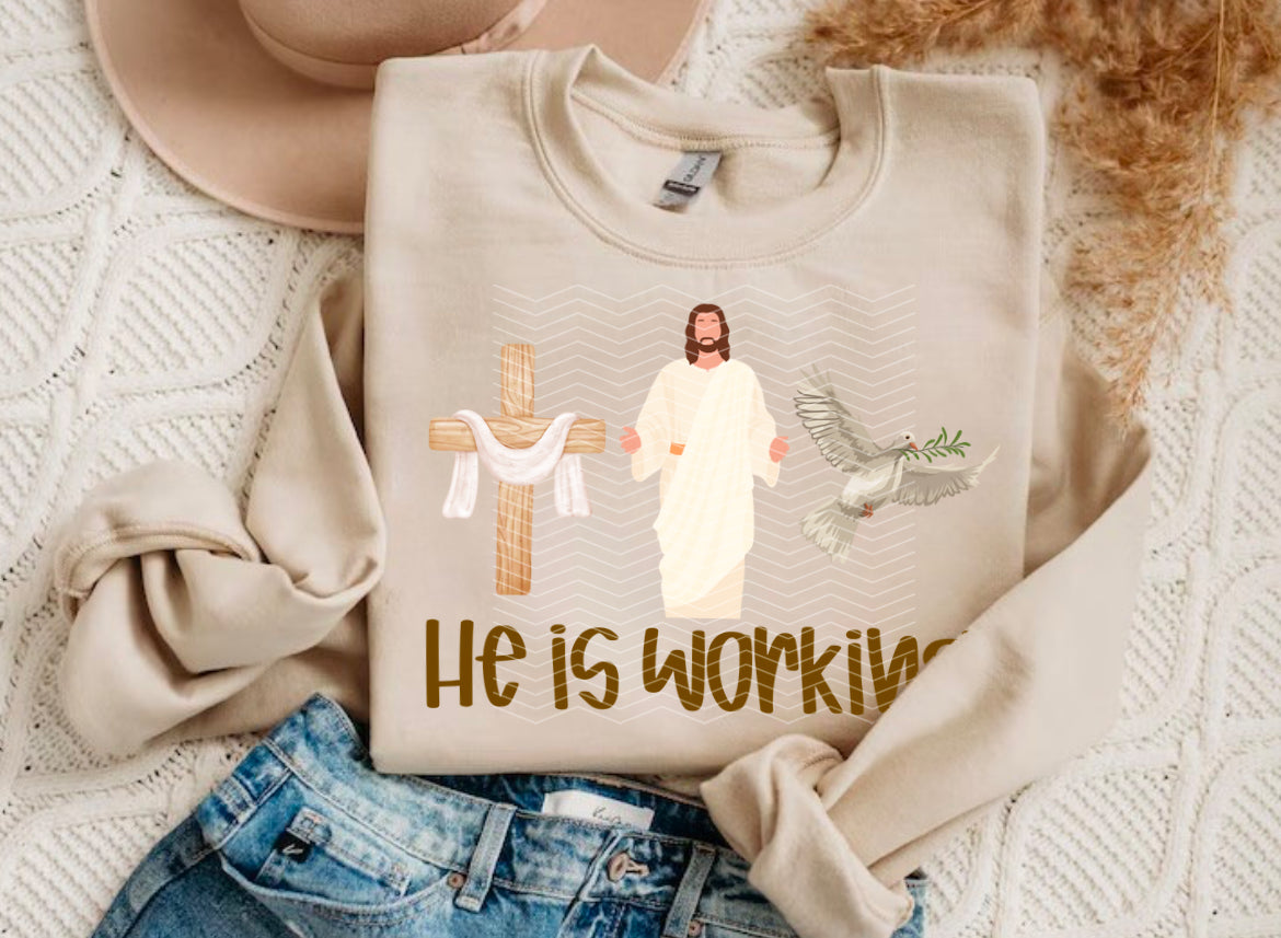 He is working PNG watercolor