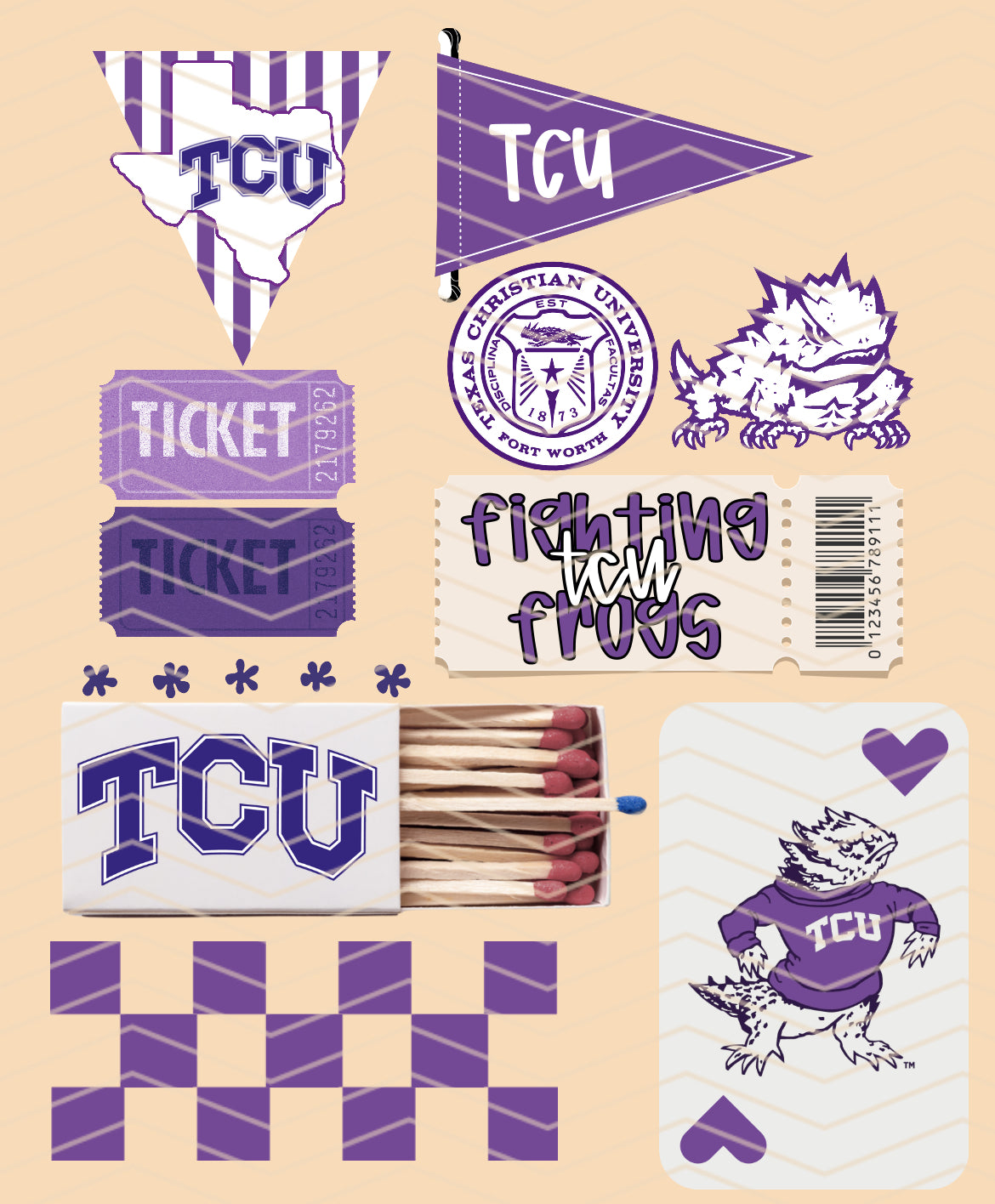 TCU Matchbox collage