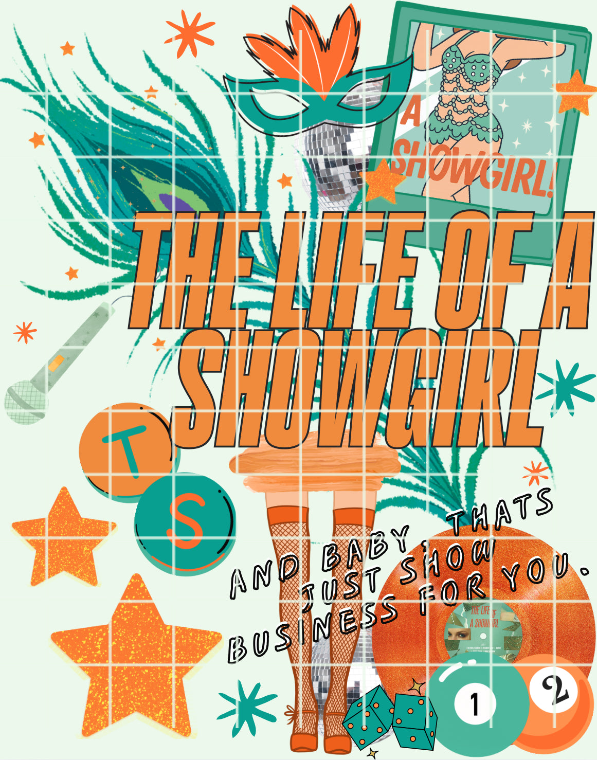 Showgirl collage PNG