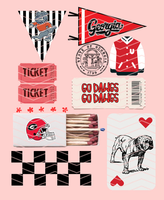GA bulldogs Matchbox Collage