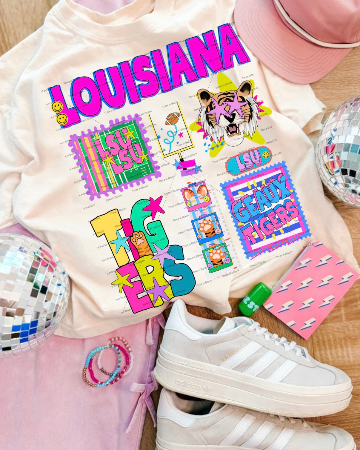 L S U Preppy Collage PNG