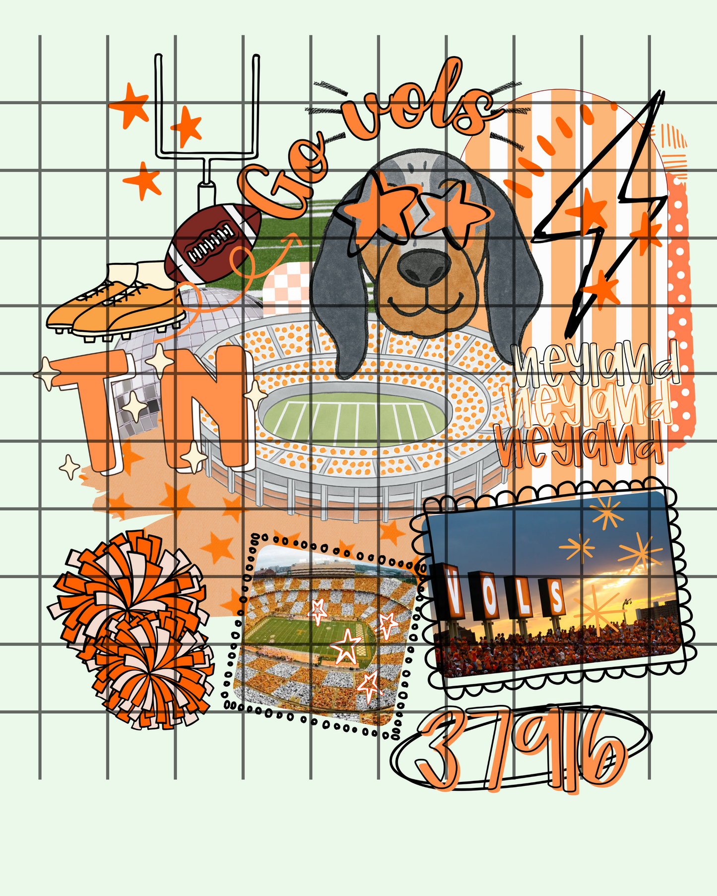 Collage preppy doodle T N