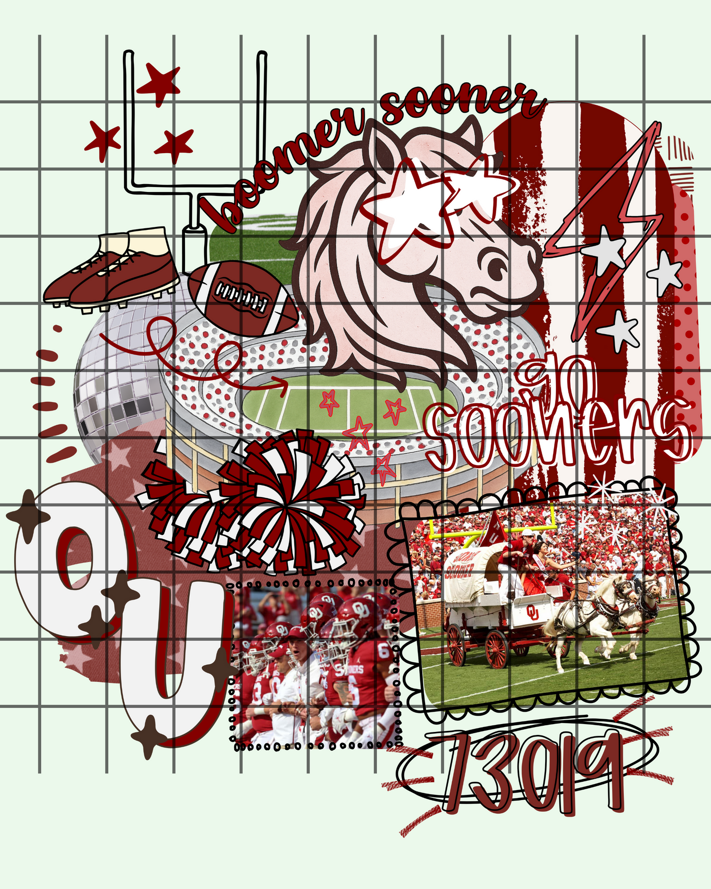 Collage preppy doodle OU