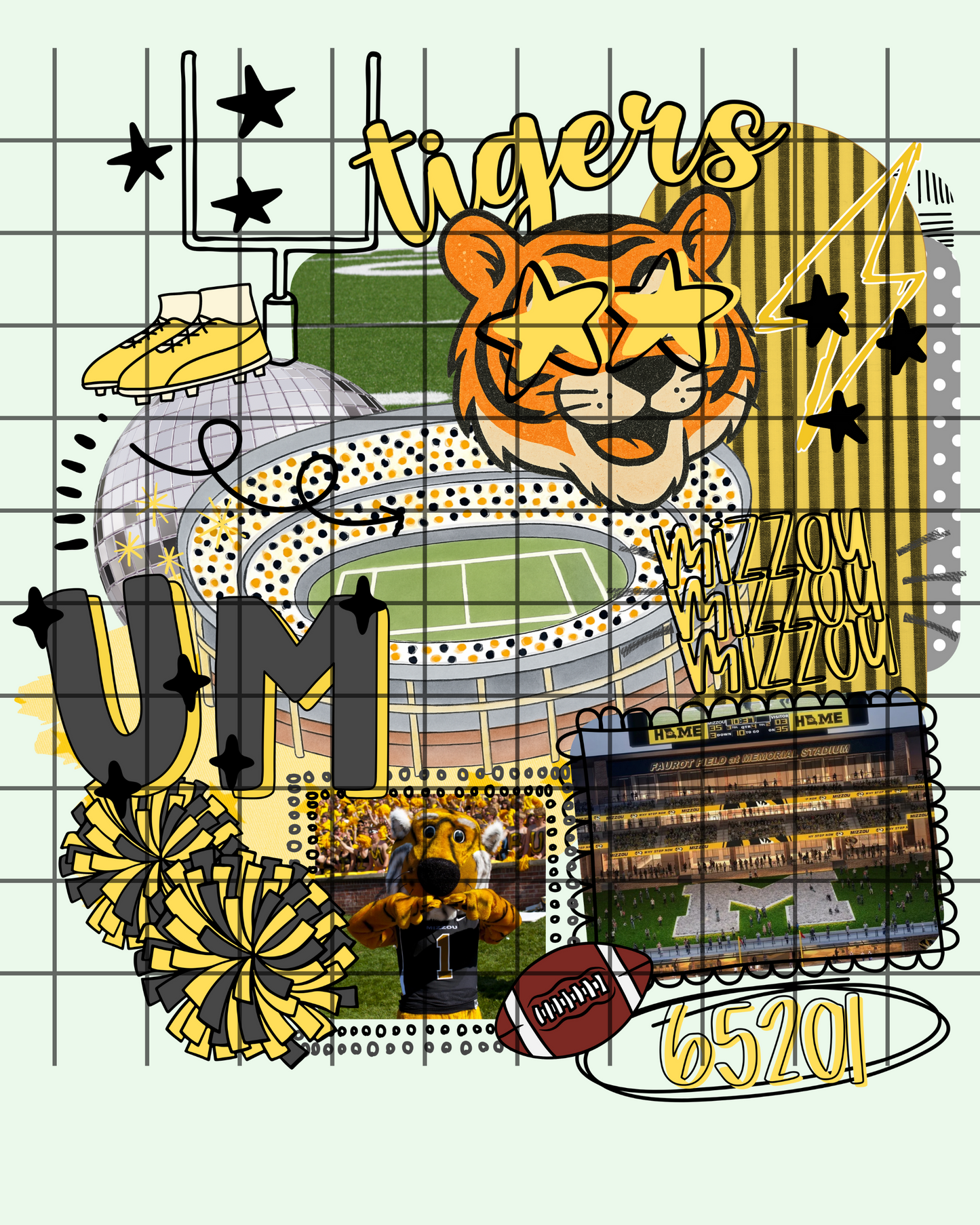 Collage preppy doodle UM