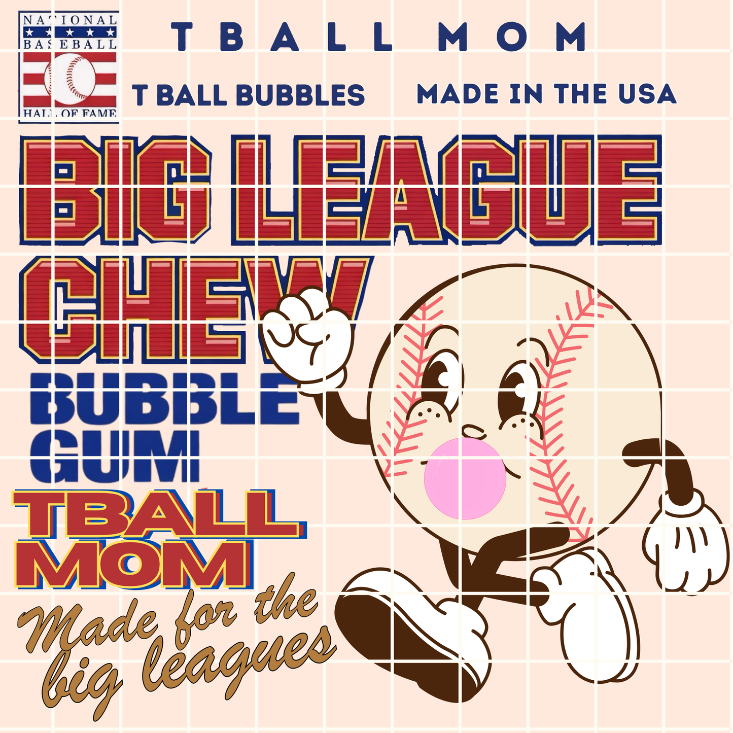 Big League Tball Mom PNG