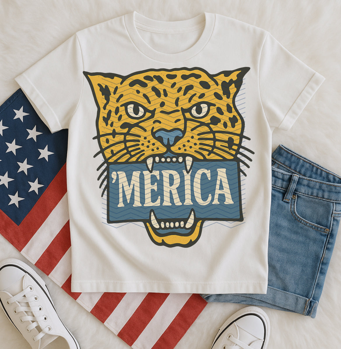 Merica Cheetah (blue) PNG