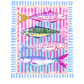 Preppy fish frame PNG