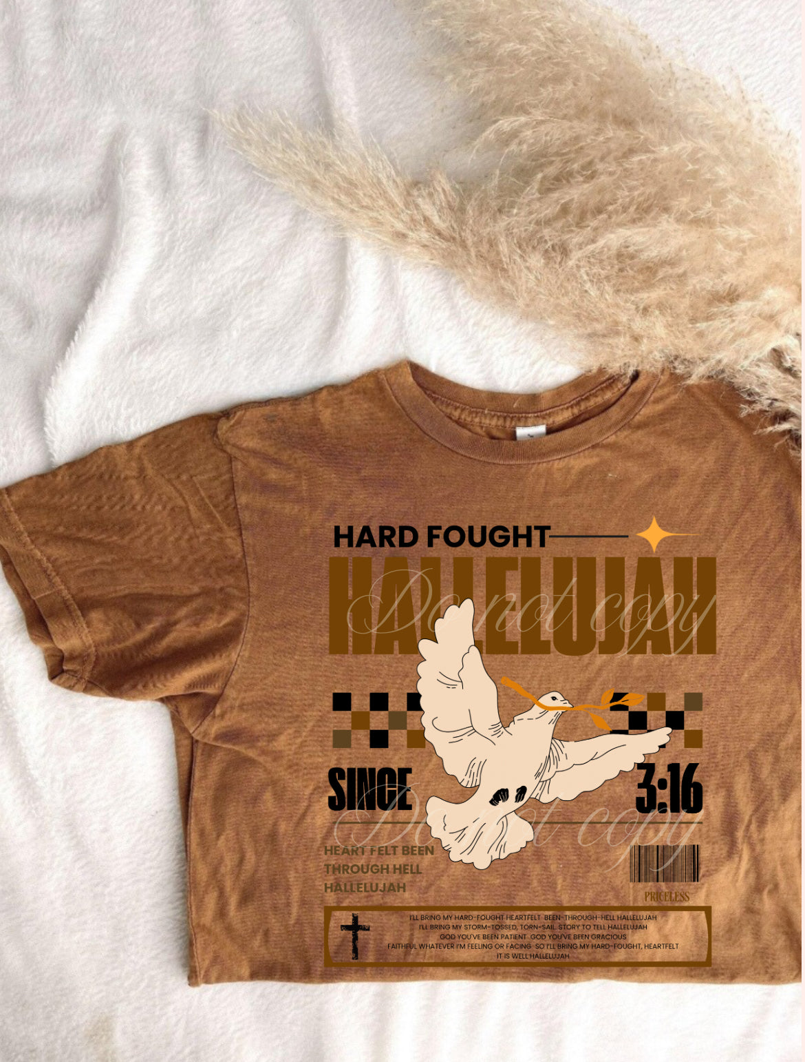 Hard fought hallelujah tee/crew