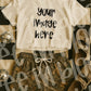 Crop top white mock
