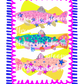 Neon fish frame PNG