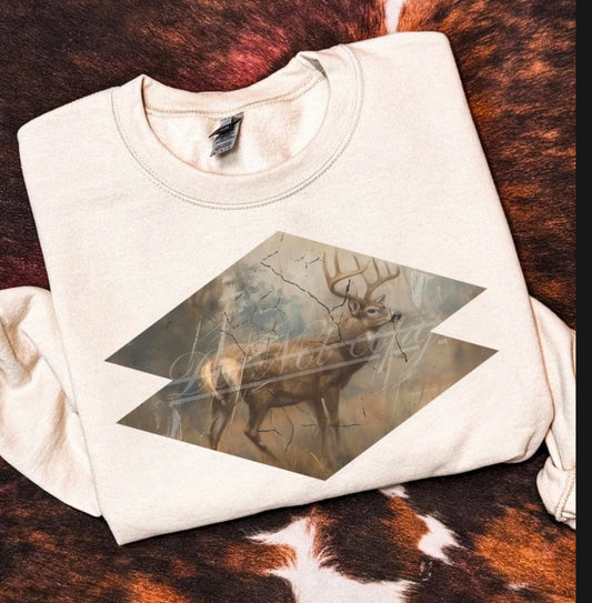 Vintage deer Crewneck