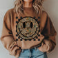 Camo Smiley Comfort Color or Crew