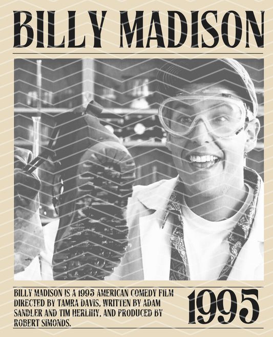 Billy Madison Black and White PNG