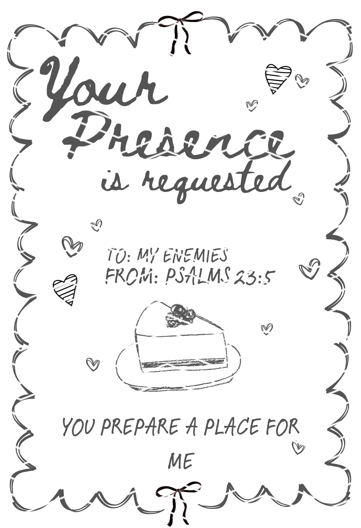 Your presence is requested PNG