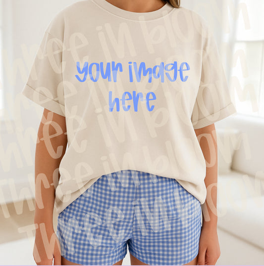 White / blue boxer mockup