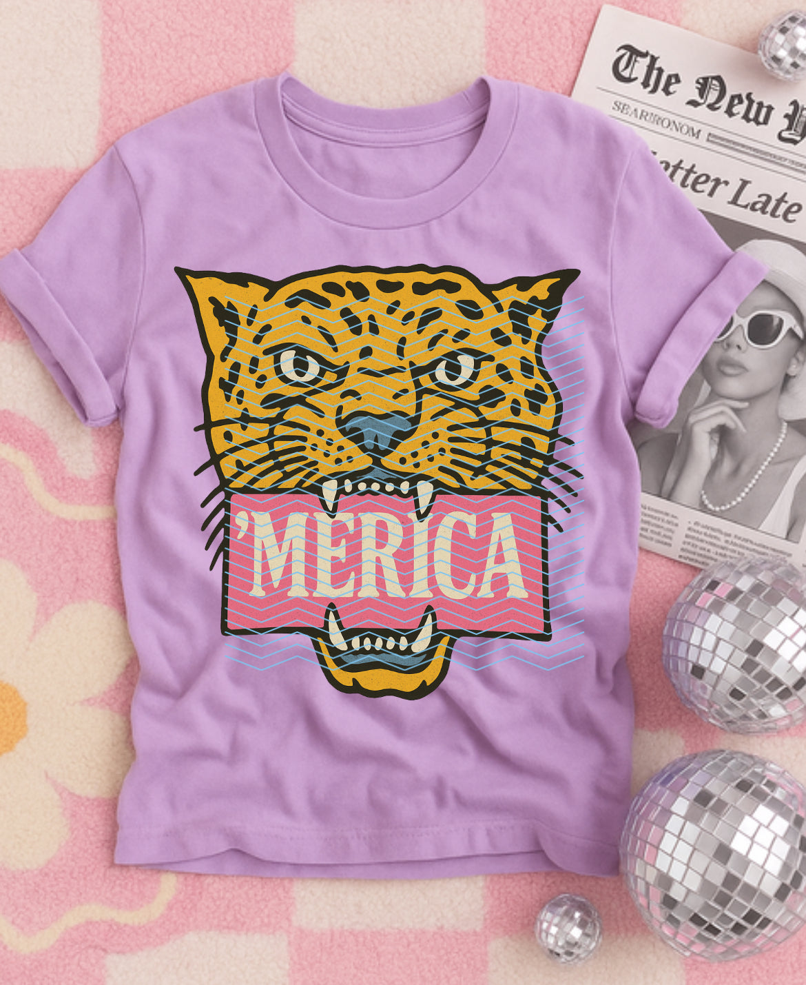 Merica cheetah (pink) PNG