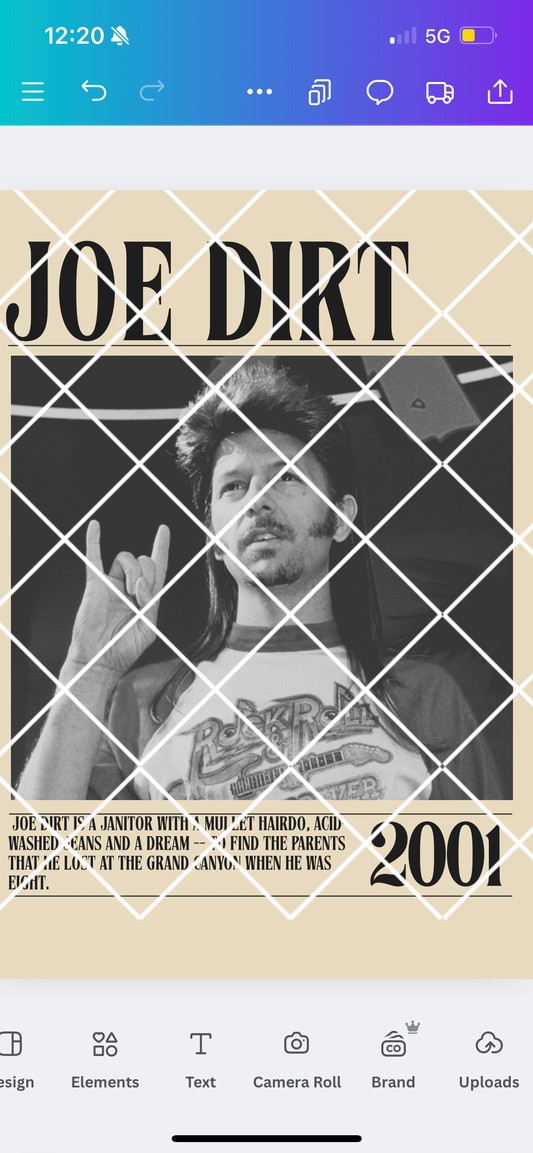 Joe Dirt BW PNG