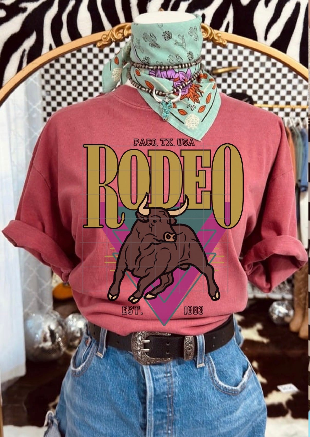 Retro Rodeo x Bull PNG