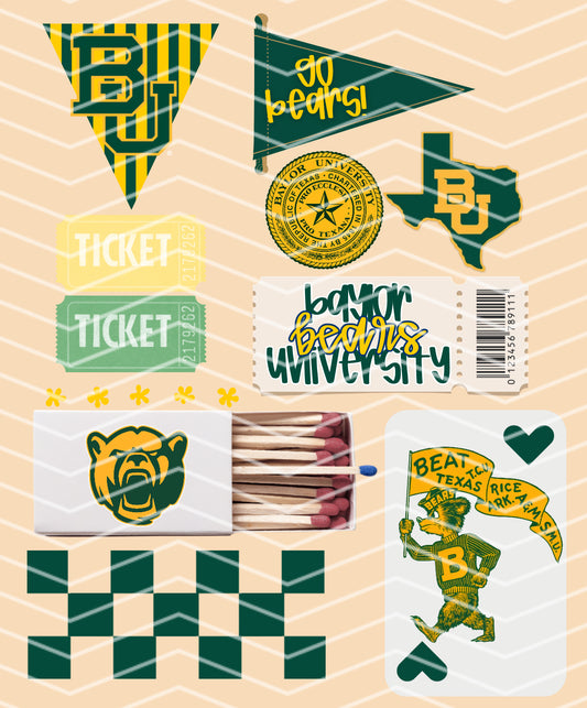 Baylor Matchbox Collage