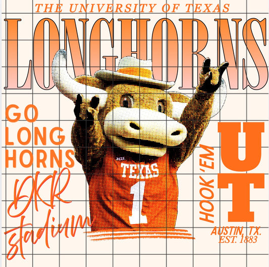 Longhorn color pop png