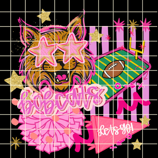 Pink preppy bobcats