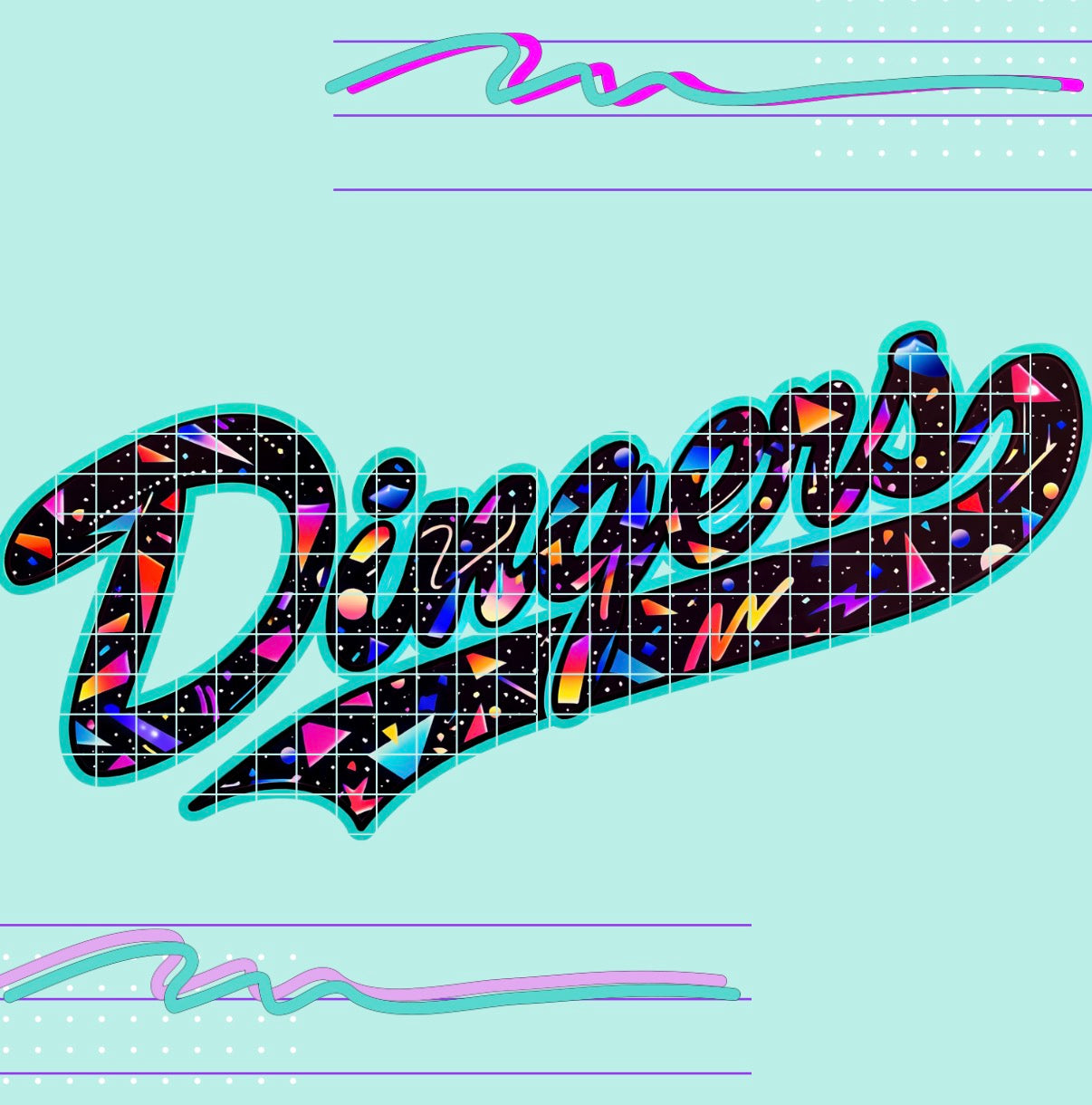 Dingers 90s retro PNG