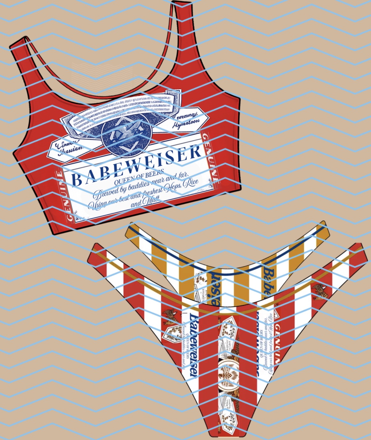 Bud/Babe Tankini PNG