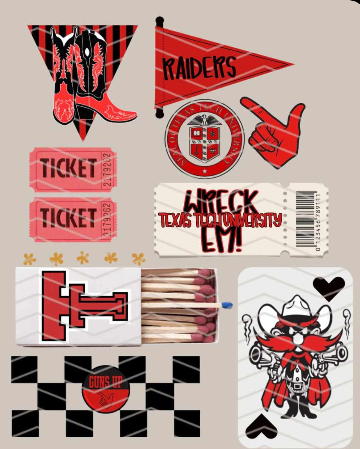 Red raider matchbox