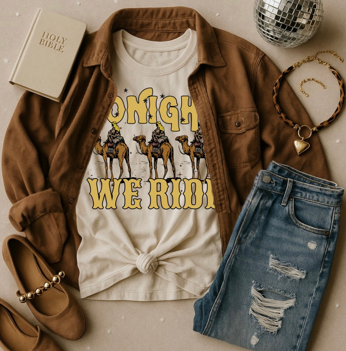 Tonight we ride (retro yellow PNG)