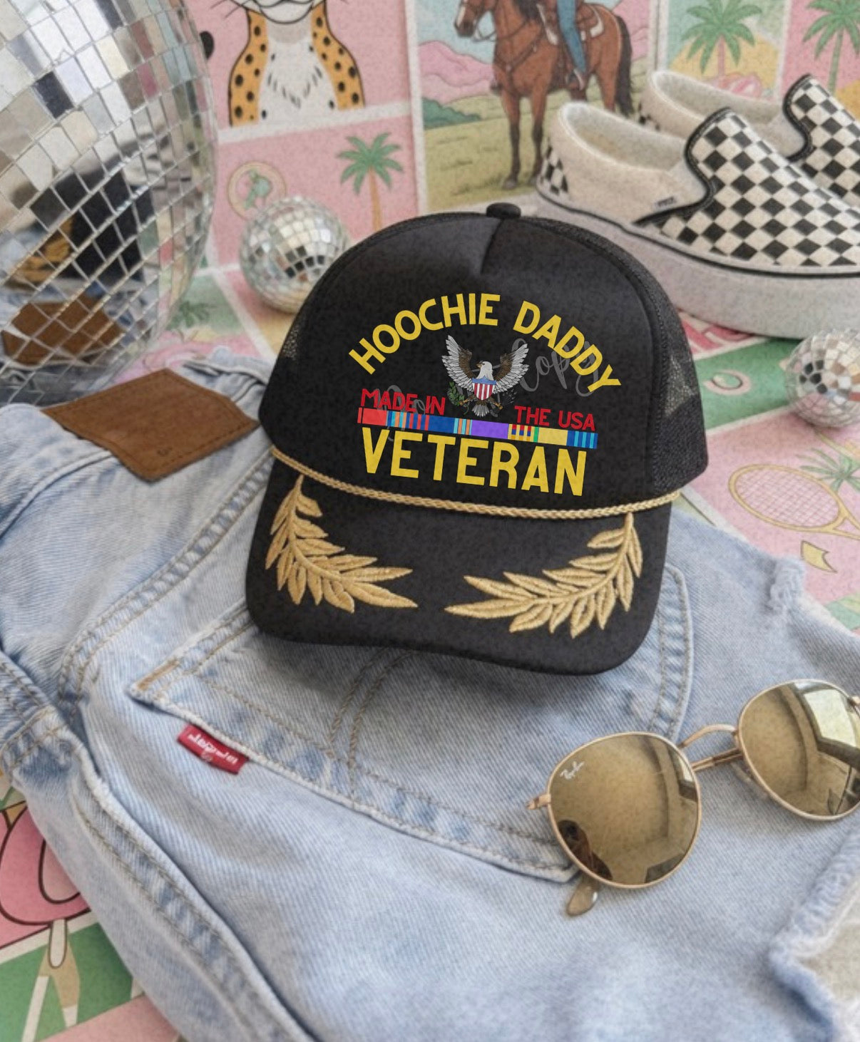 Hoochie Daddy Veteran (hat or shirt png)