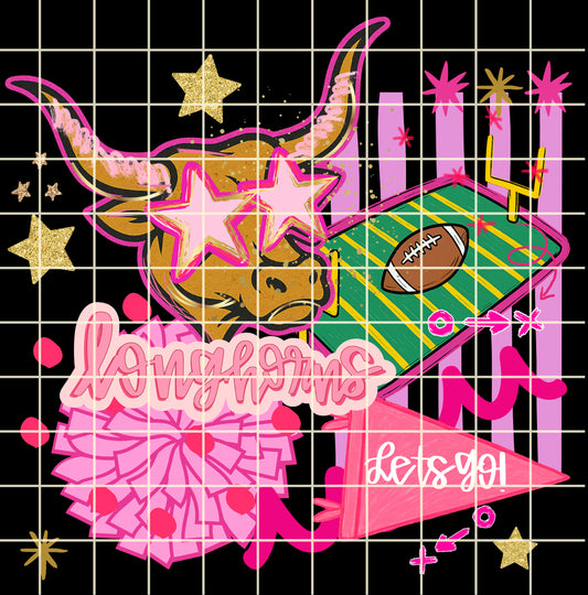 Pink preppy longhorns