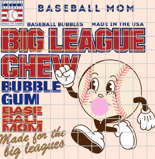 Big league Baseball Mom PNG