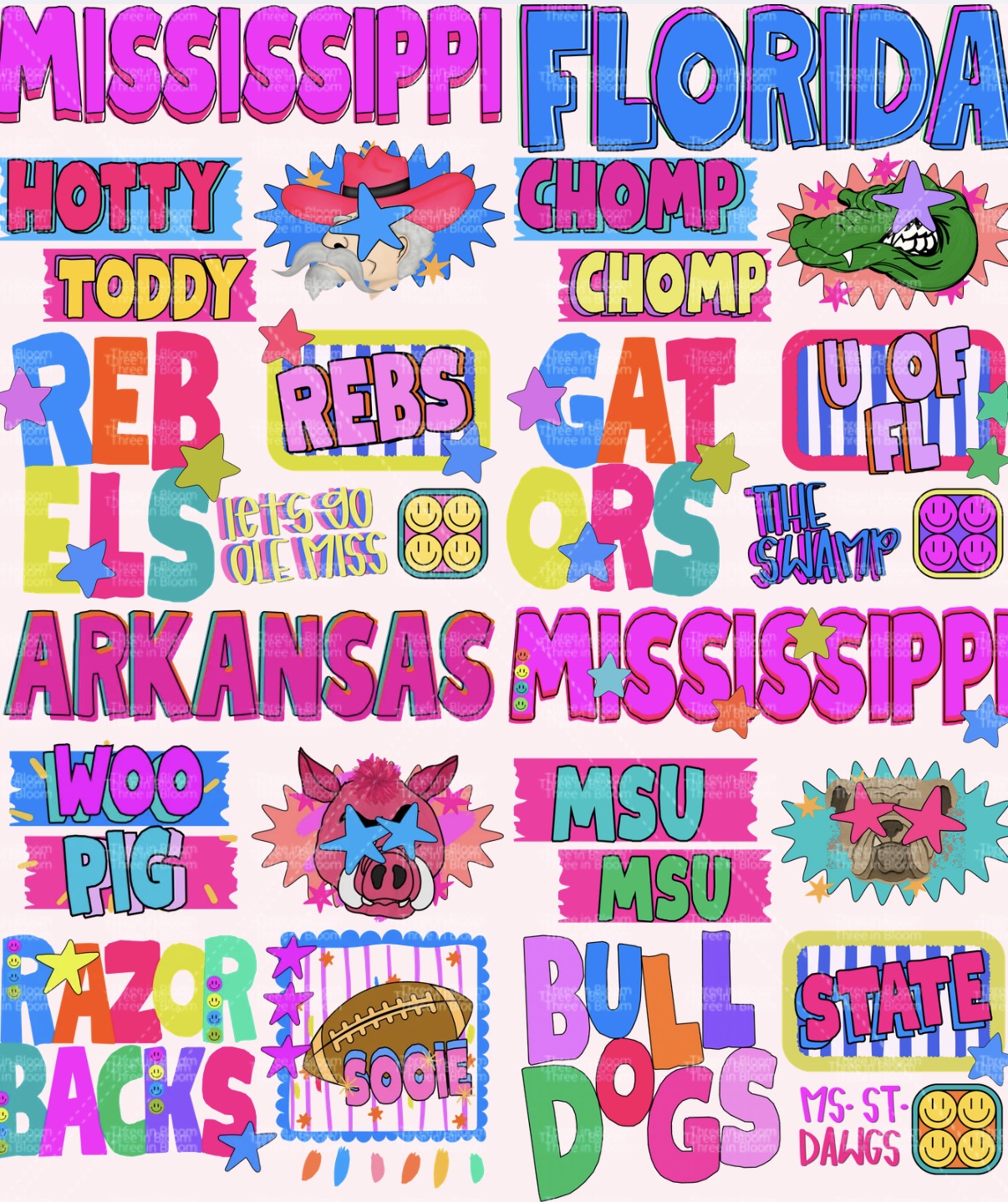 Preppy Doodle Bundle Collage