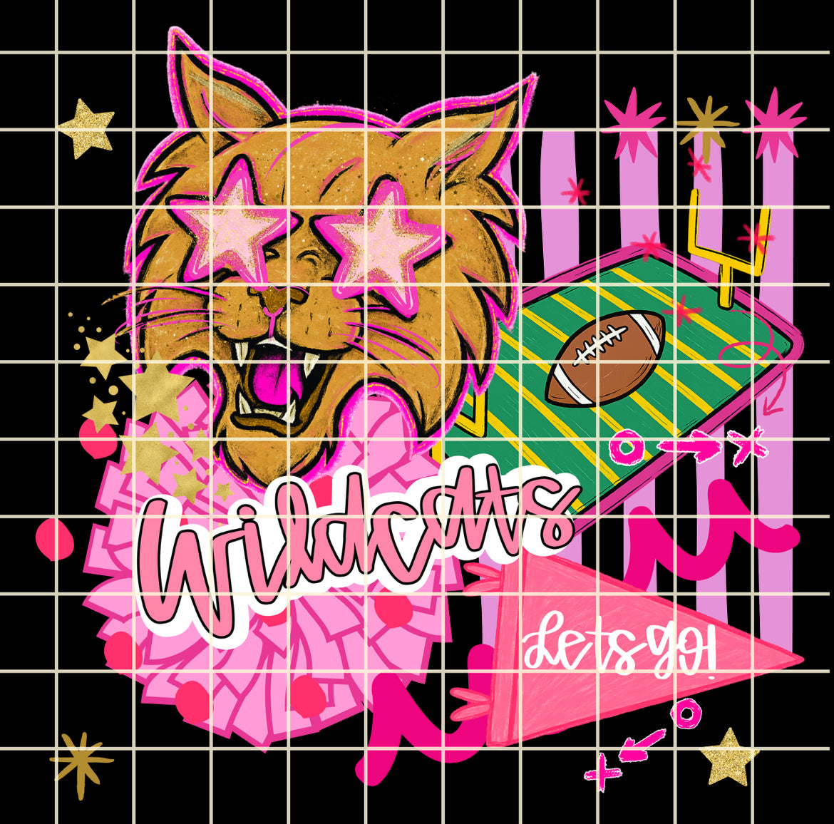 Pink preppy wildcats