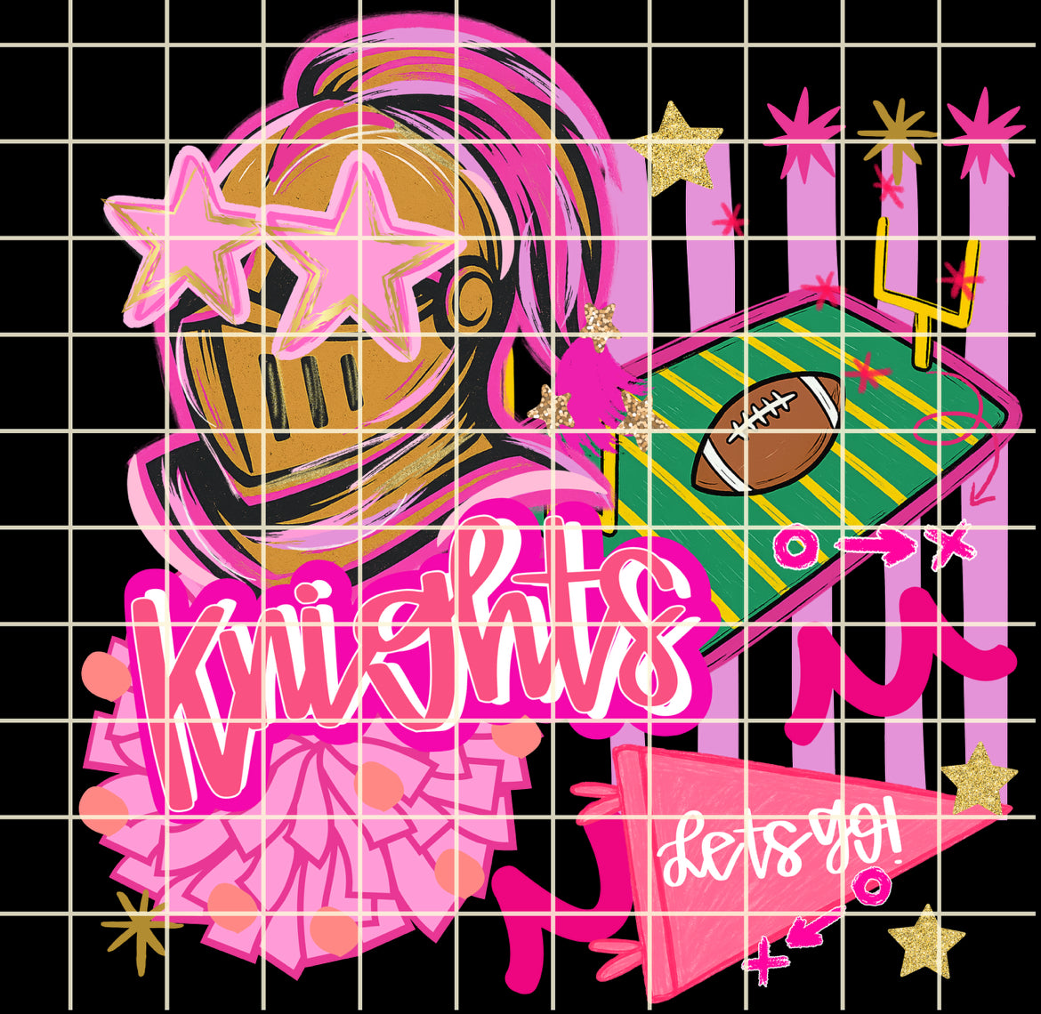 Pink preppy knights